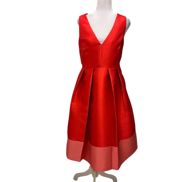 Maeve by Anthropologie Red Asymmetrical High-Low A-Line Dress. Anthropologie Sz8 - Picture 2 of 12